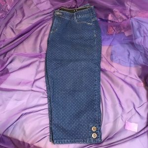 New! Avenue Capri Polka Dot Jeans Plus Size 18